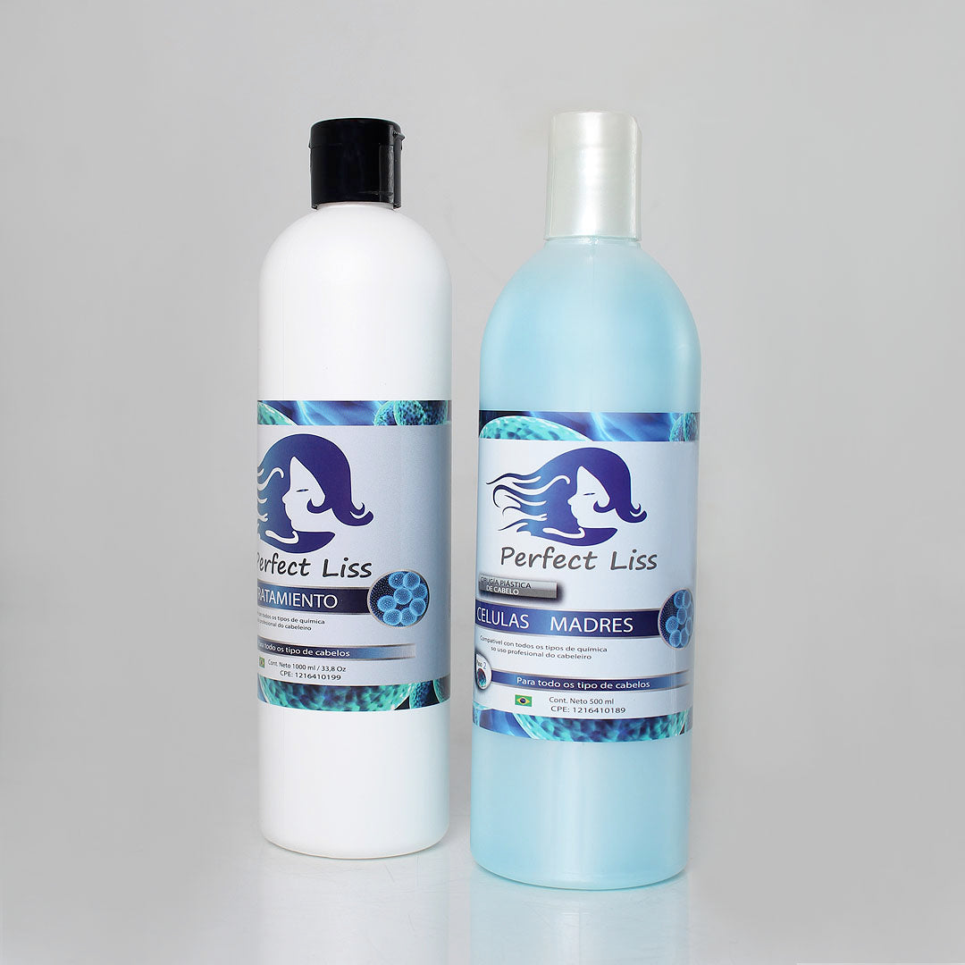 PERFECT LISS - Hair Straightening Keratin - with Deep Cleansing Shampoo, for Hair Damaged by Chemical Processes - With Vitamin E - Professional Hair Repair Treatment- Nourishment & Beauty (16 fl oz)
