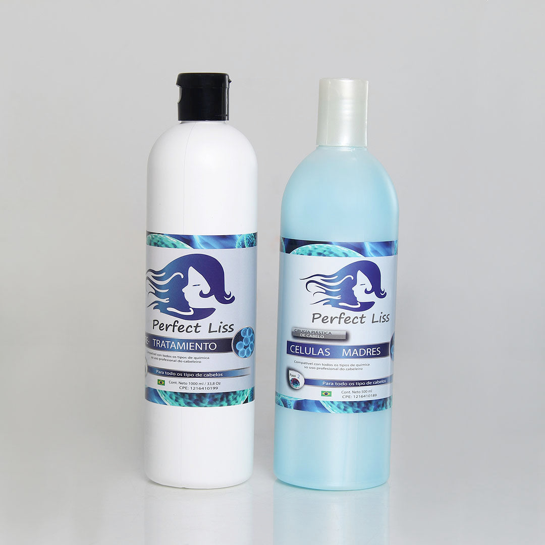 PERFECT LISS - Hair Straightening Keratin - with Deep Cleansing Shampoo, for Hair Damaged by Chemical Processes - With Vitamin E - Professional Hair Repair Treatment- Nourishment & Beauty (16 fl oz)