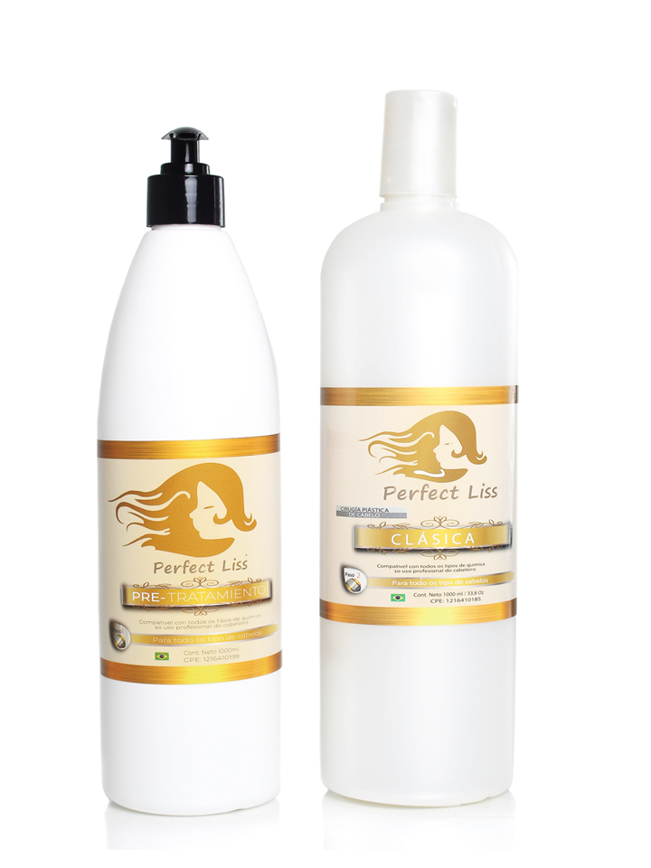 PERFECT LISS CLASSIC - Keratin Hair Treatment Smoothing System with Deep Cleansing Shampoo, Anti-Volume. Damaged hair care. (16 fl. oz.)