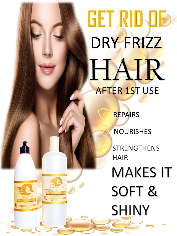 PERFECT LISS CLASSIC - Keratin Hair Treatment Smoothing System with Deep Cleansing Shampoo, Anti-Volume. Damaged hair care. (16 fl. oz.)